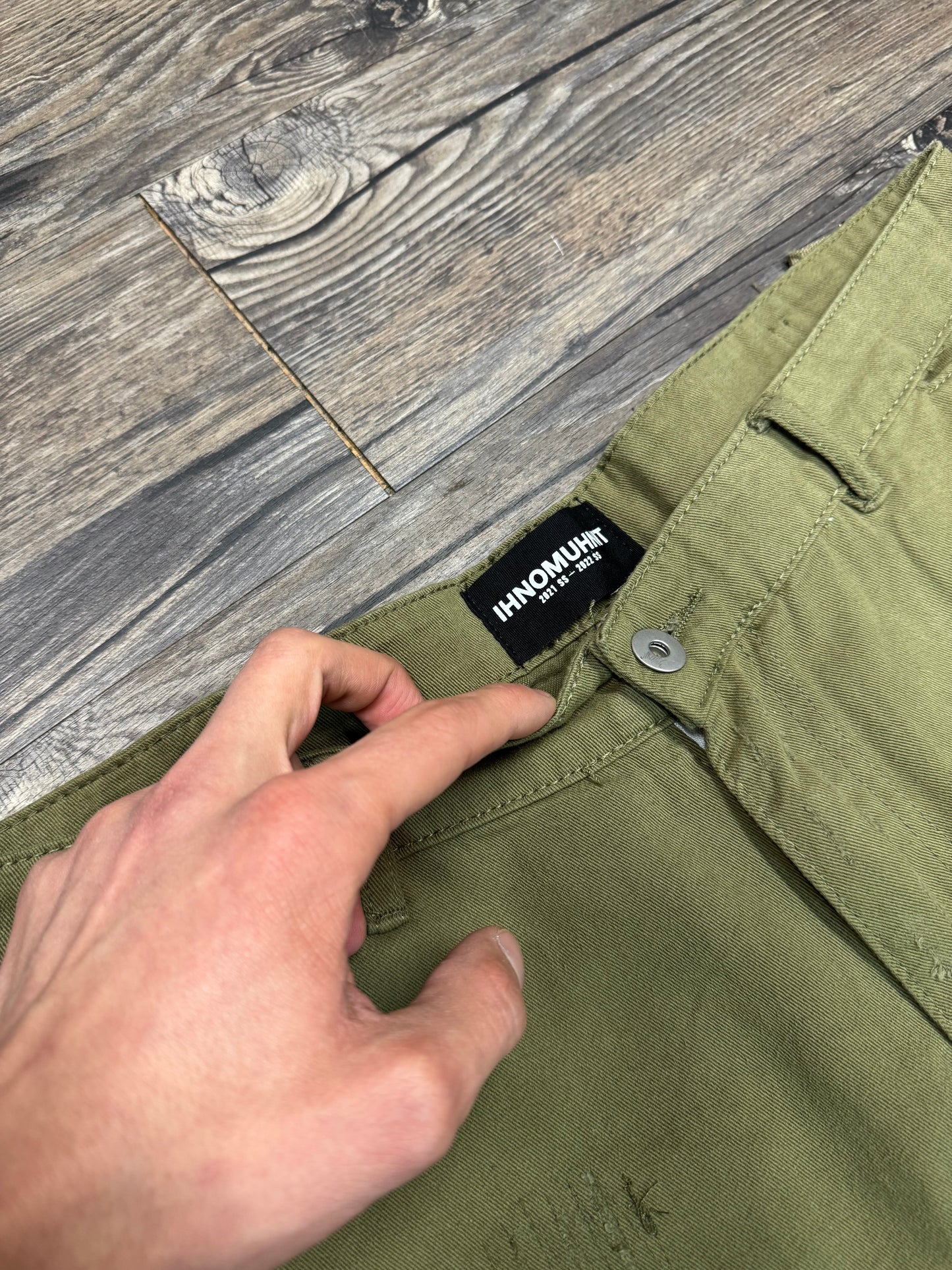 IHNOMUHNIT GREEN DOUBLE KNEE FLARES (36)