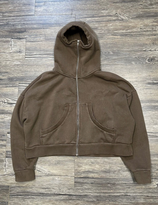 ENTIRE STUDIOS CROPPED FULL ZIP HOODIE (XS)