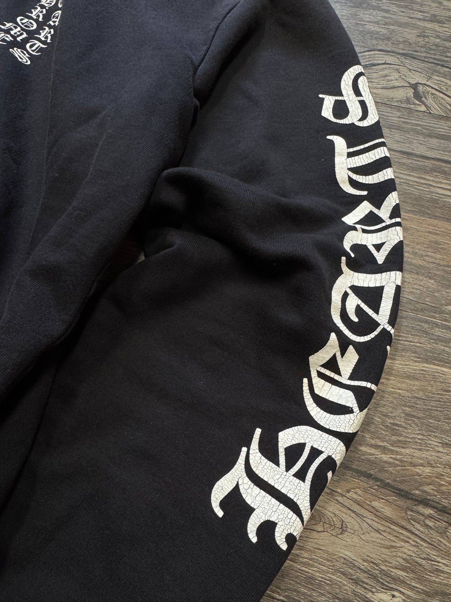 CHROME HEARTS VTG F*CK YOU VERT LOGO ZIP-UP (XS)