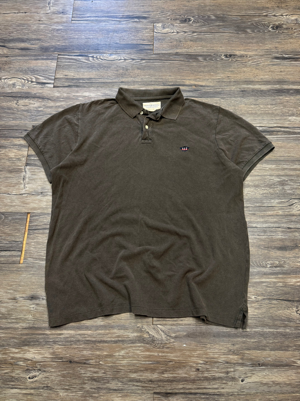 POLO RALPH LAUREN DENIM & SUPPLY DISTRESSED AMERICAN FLAG POLO (XXL)