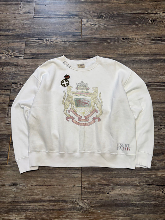 POLO RALPH LAUREN EURO EXCLUSIVE HAND STENCILED CREST CREWNECK (L)