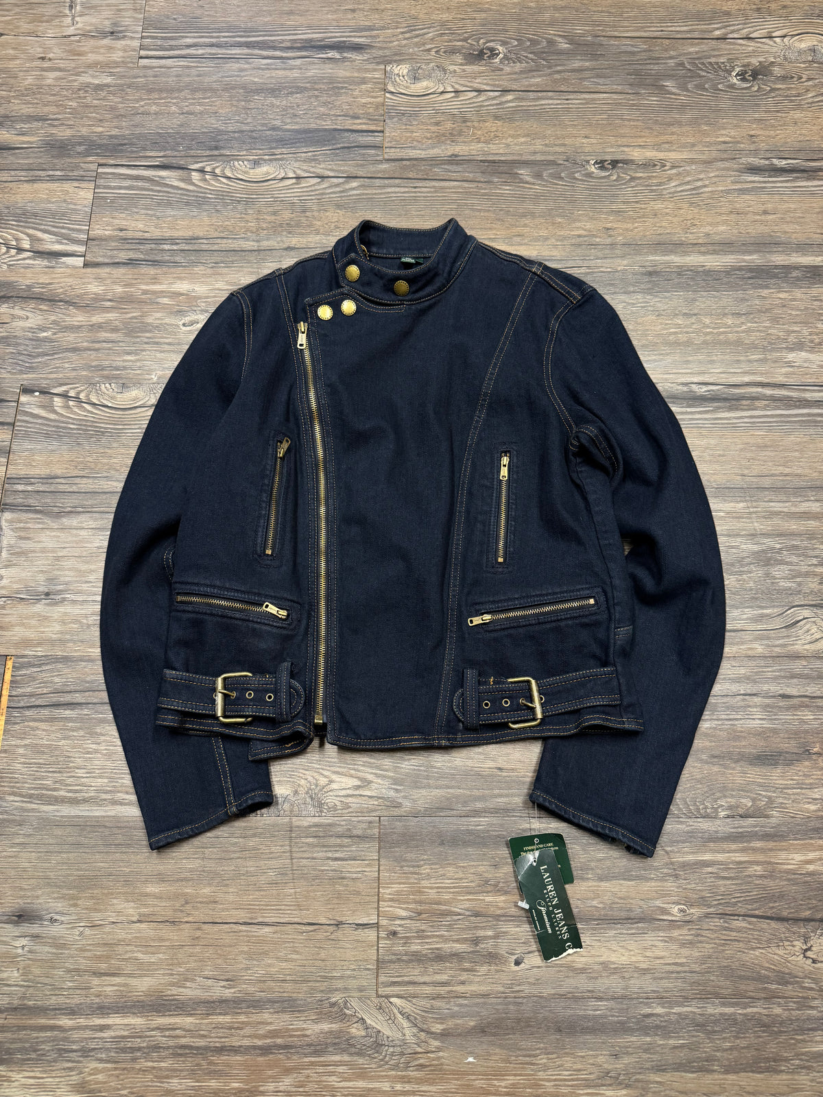 LAUREN BY RALPH LAUREN WMNS DOUBLE ZIP DENIM JACKET (M)