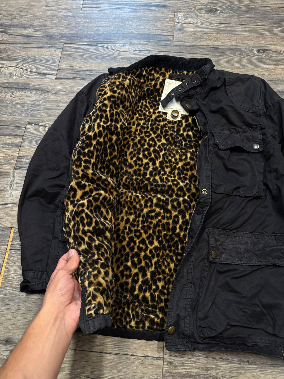 POLO RALPH LAUREN DENIM & SUPPLY LEOPARD INTERIOR UTILITY JACKET (M)
