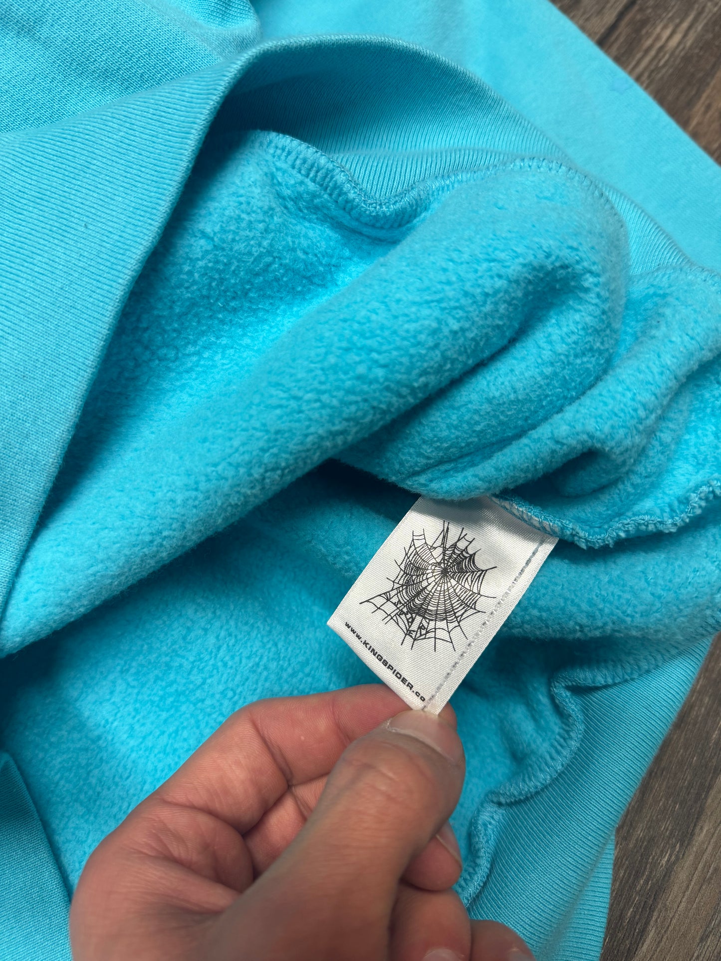 SP5DER HOODIE BLUE AND ORANGE (L)