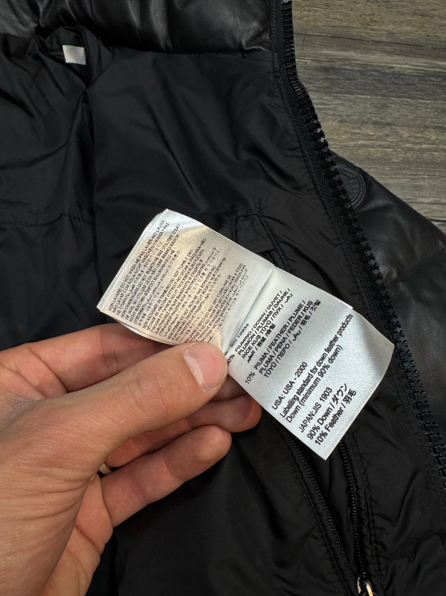 MONCLER LEATHER PUFER JACKET (MEDIUM)