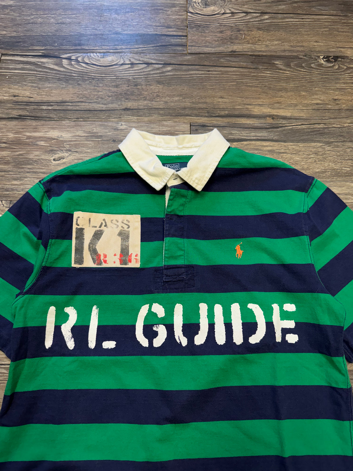 POLO RALPH LAUREN STRIPED GUIDE POLO (M)