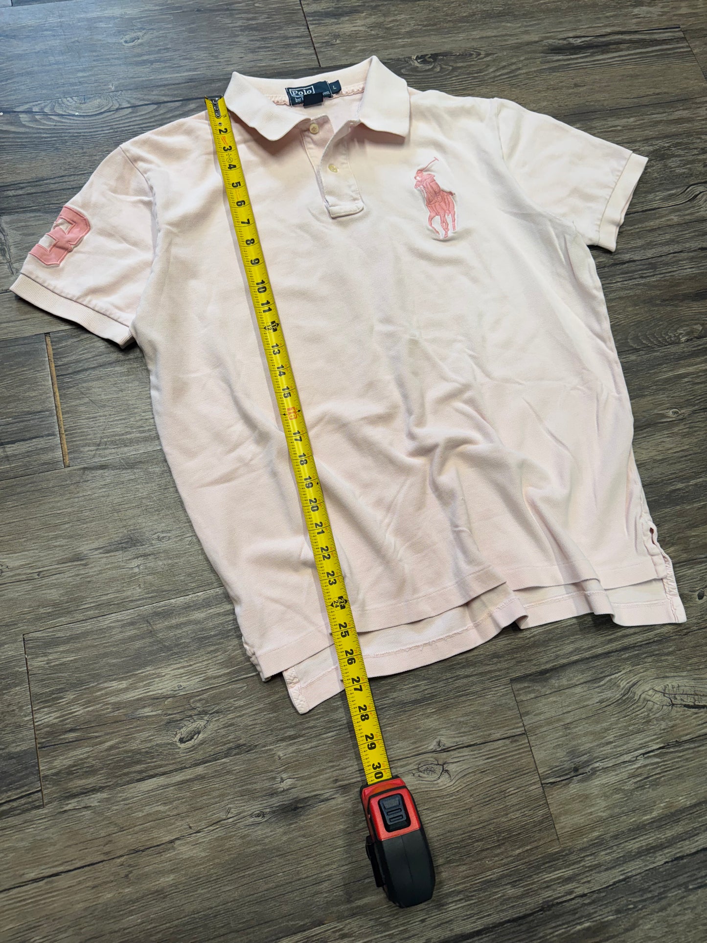 RALPH LAUREN PINK ON PINK BIG PONY POLO (L)