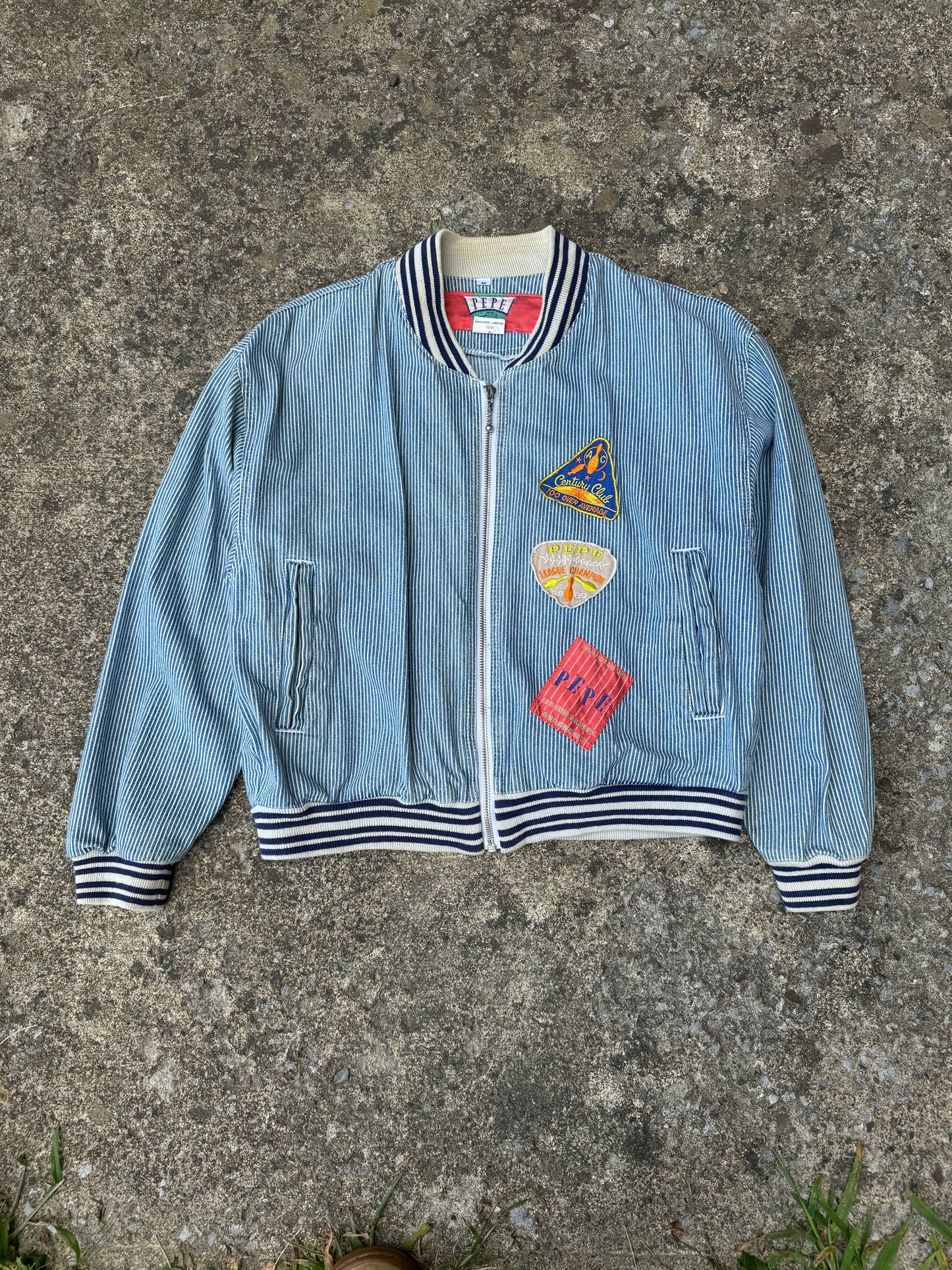 90s PEPE PATCHWORK JACKET (M) WMNS