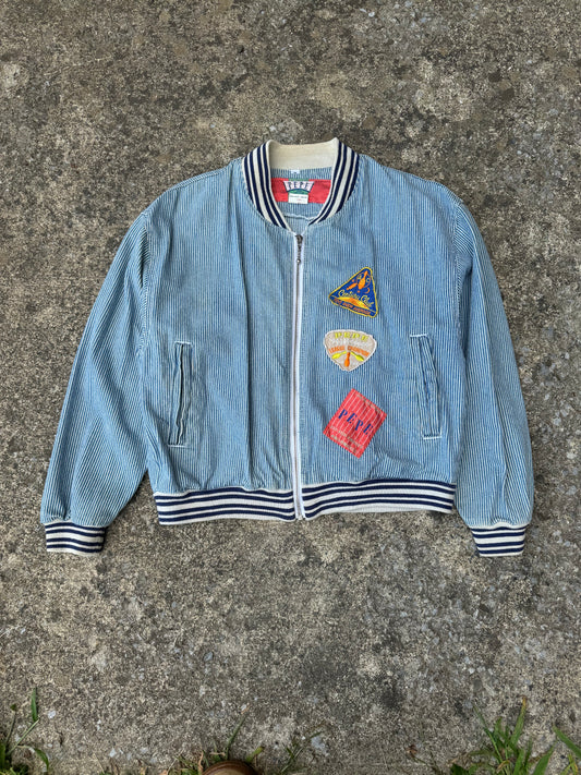 90s PEPE PATCHWORK JACKET (M) WMNS