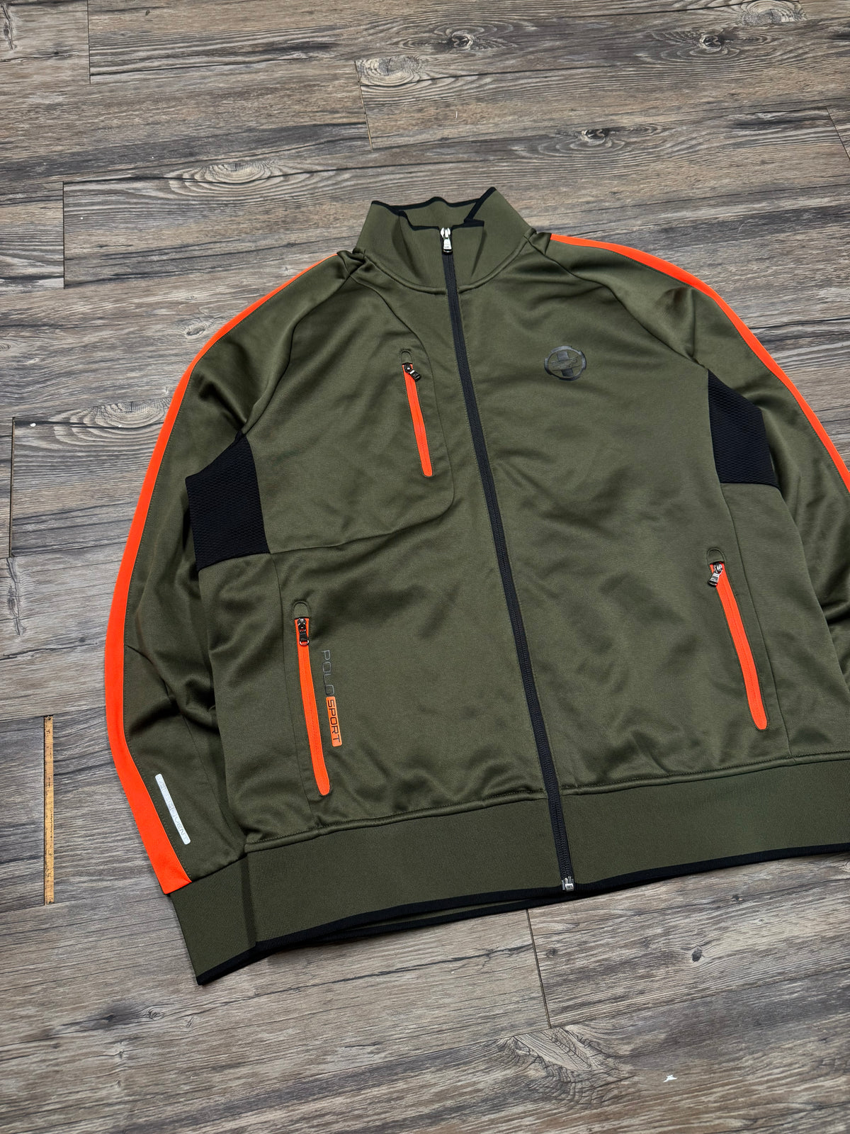 POLO RALPH LAUREN SPORT OLIVE TRACK JACKET (L)