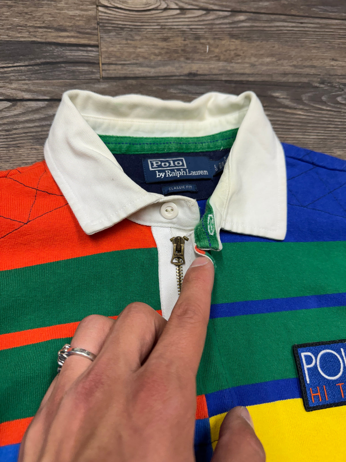 POLO RALPH LAUREN
HI-TECH STRIPED LS POLO (L)
