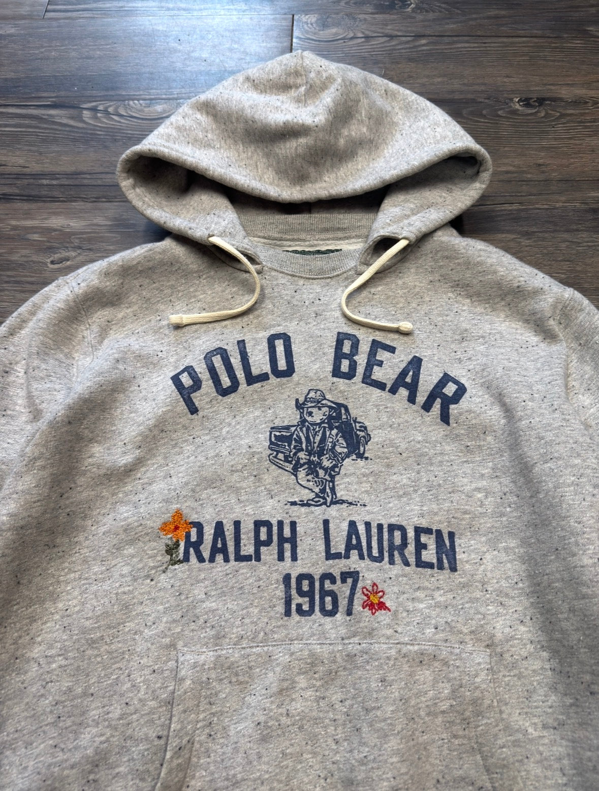 POLO RALPH LAUREN COUNTRY EMBROIDERED STENCIL AFTER HOOD SWEATSHIRT (M)
