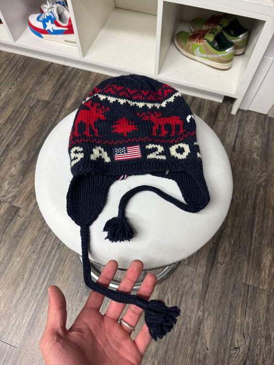 POLO RALPH LAUREN TEAM USA 2014 WOOL EAR FLAP BEANIE (L/XL)