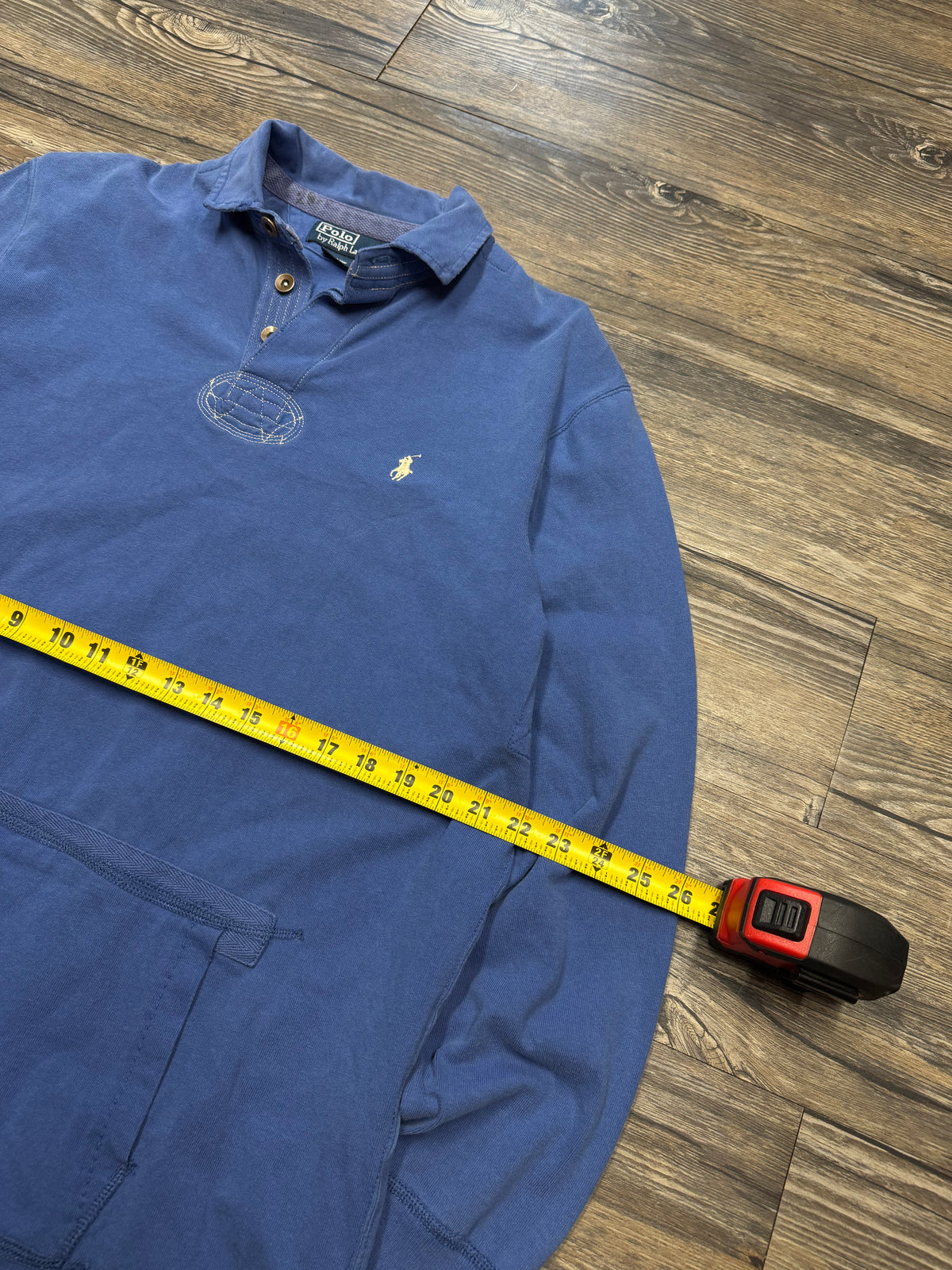 POLO RALPH LAUREN LONG-SLEEVE KANGAROO POCKET POLO (M)