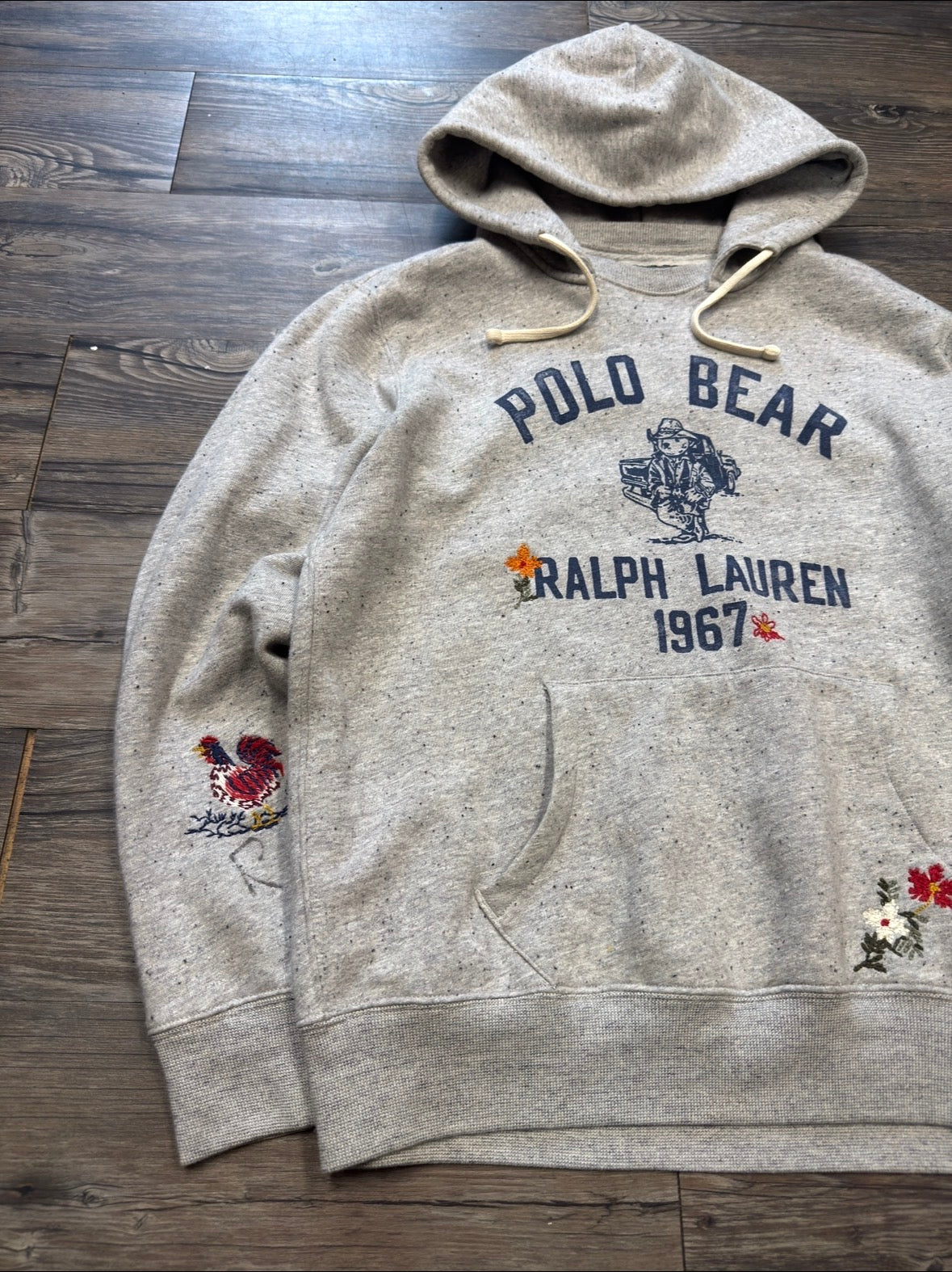 POLO RALPH LAUREN COUNTRY EMBROIDERED STENCIL AFTER HOOD SWEATSHIRT (M)