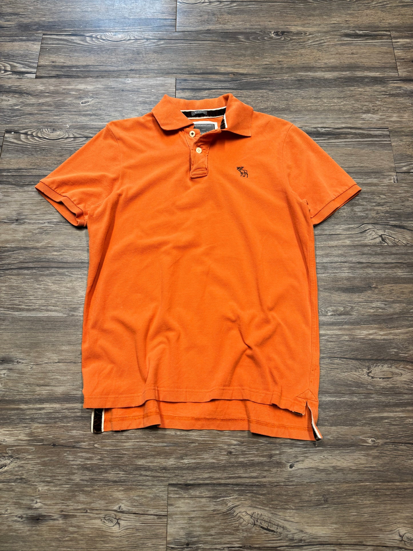 ABERCROMBIE & FITCH ORANGE VINTAGE POLO (L)