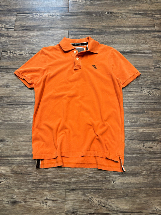 ABERCROMBIE & FITCH ORANGE VINTAGE POLO (L)
