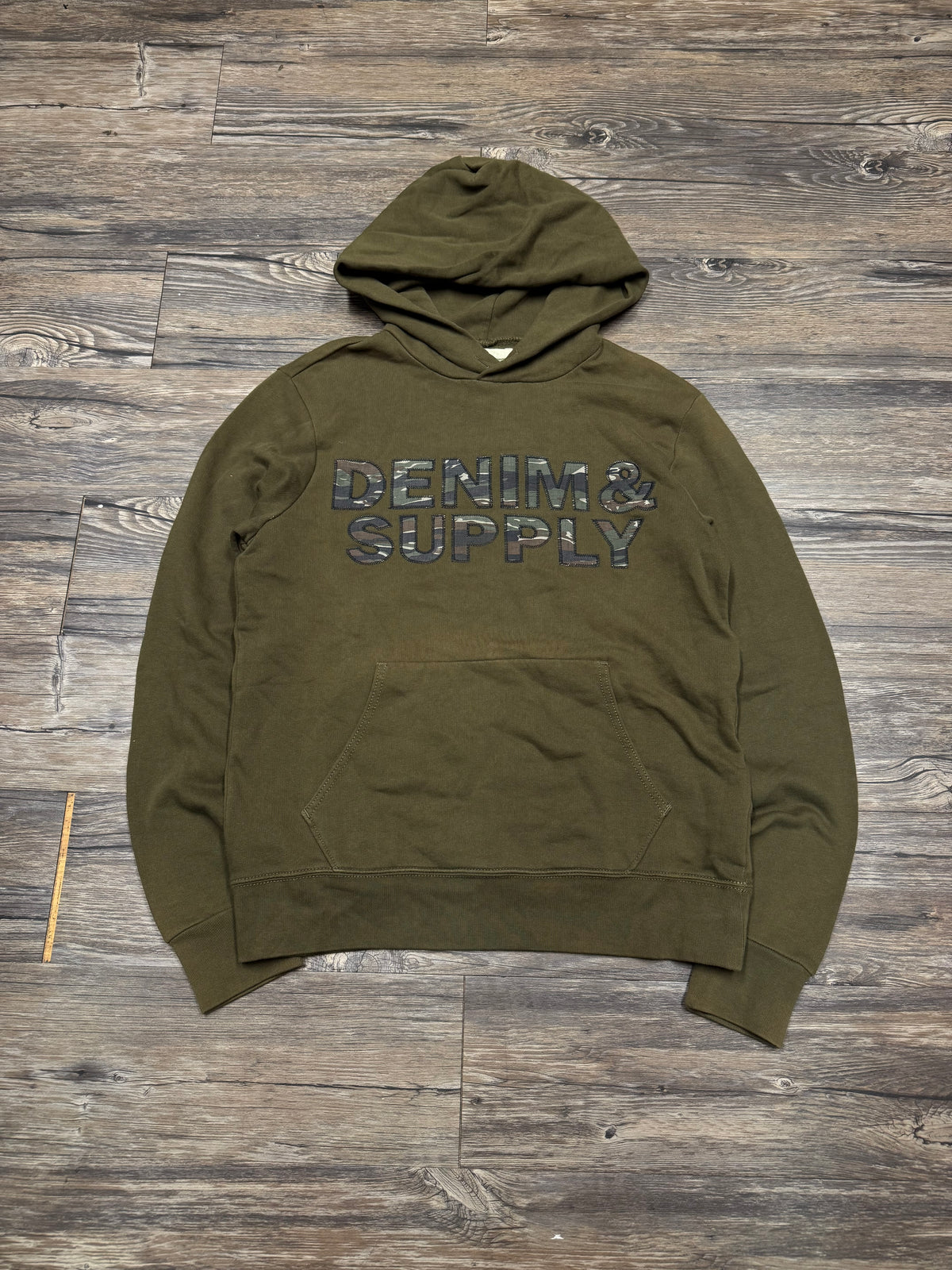 POLO RALPH LAUREN DENIM & SUPPLY CAMO LOGO HOODIE (M)