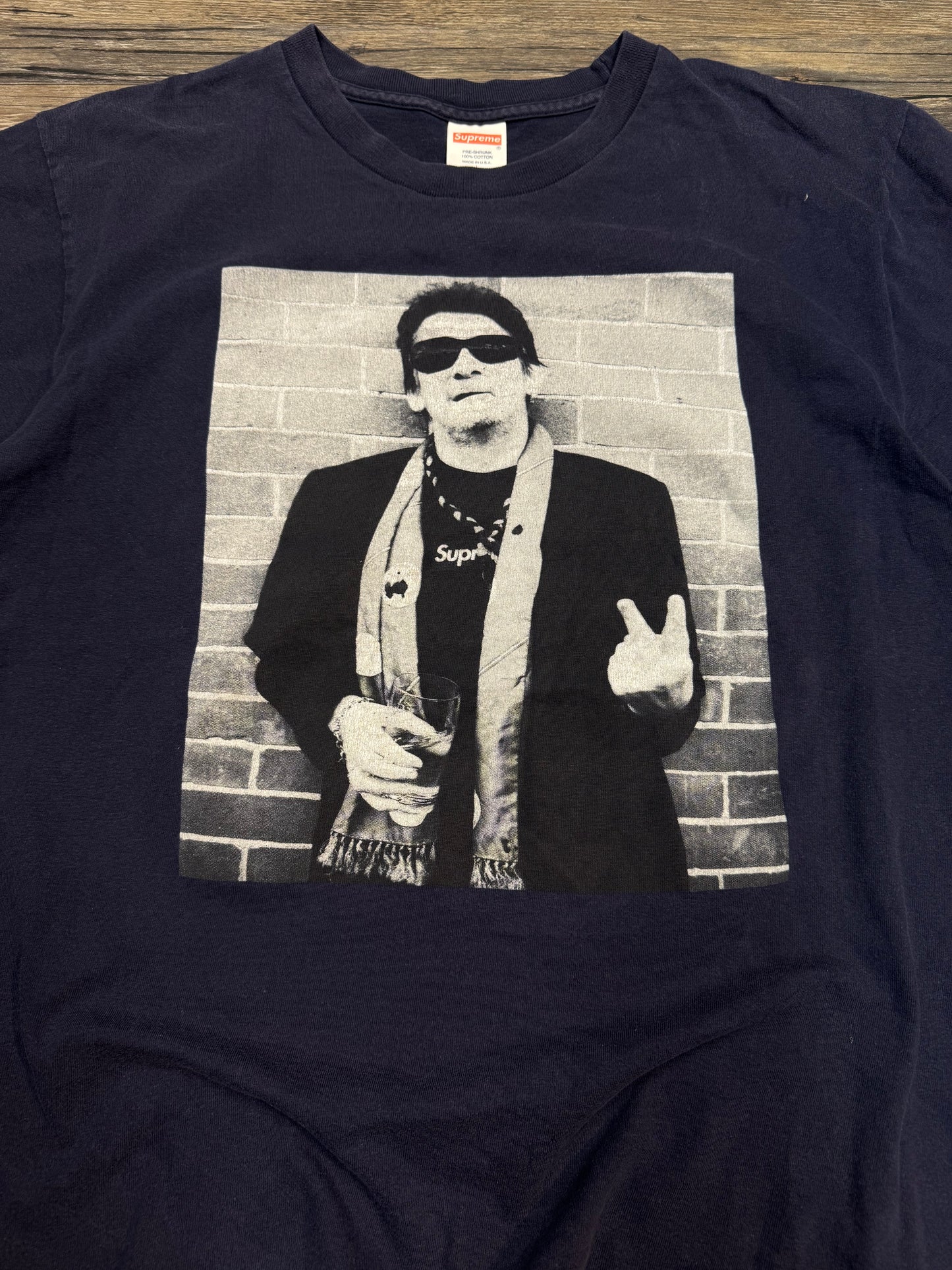 SUPREME MACGOWAN PHOTO T-SHIRT (LARGE)