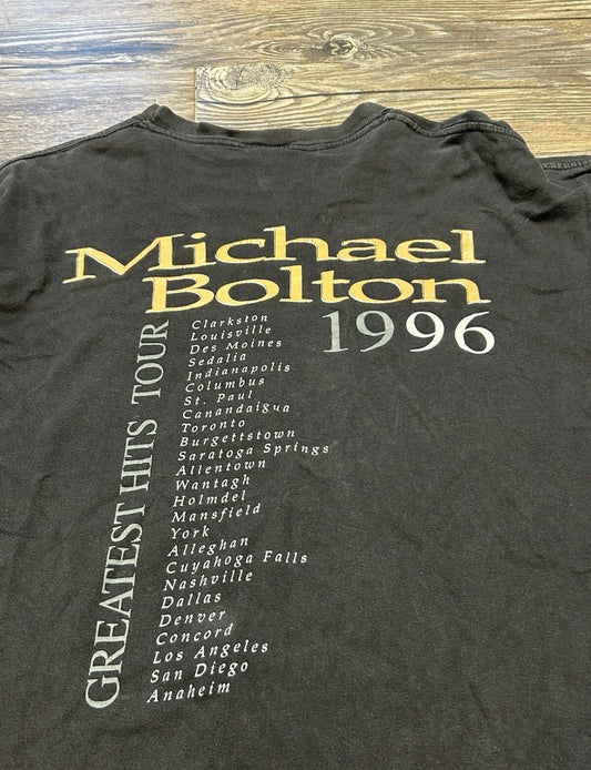 90’s MICHEAL BOLTON ALL OVER PRINT GRAPHIC T-SHIRT (XL)