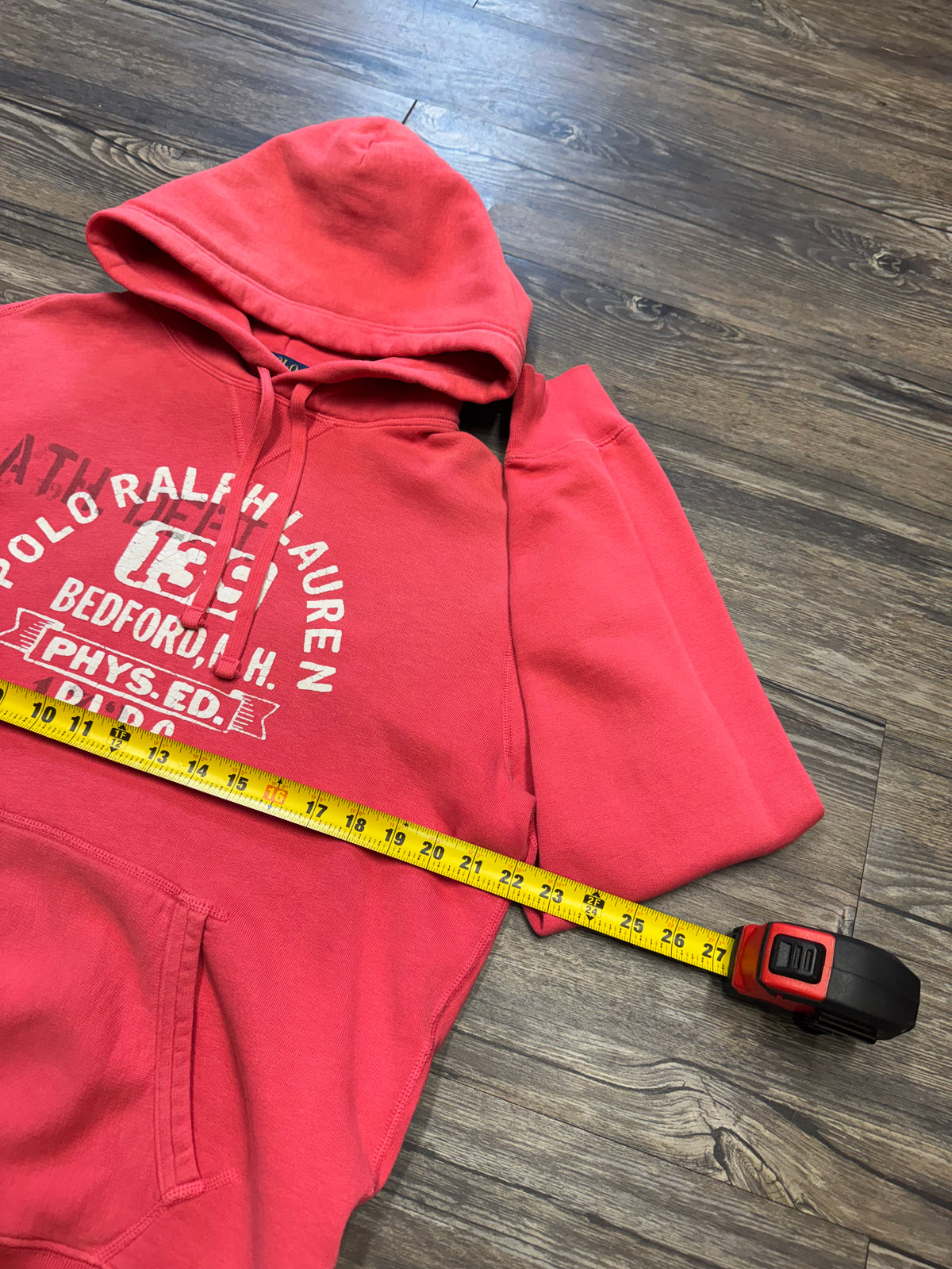 POLO RALPH LAUREN SALMON BEDFORD PHYS. ED HOODIE (M)