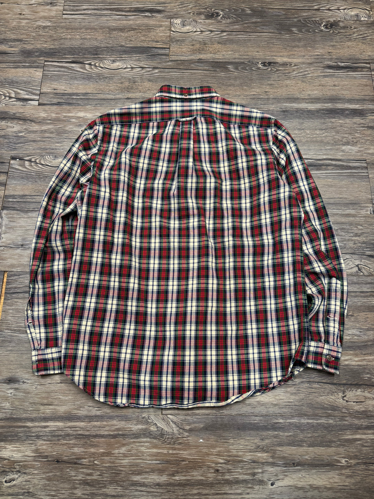 POLO RALPH LAUREN RUGBY BUTTON UP FLANNEL (L)