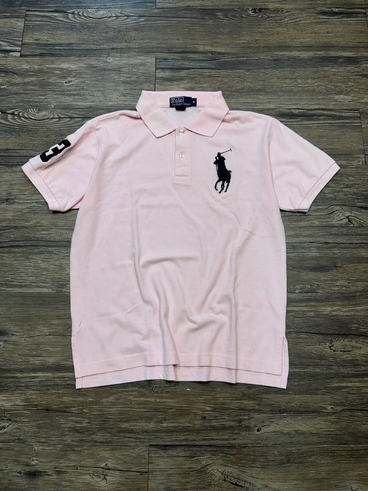 RALPH LAUREN BABY PINK BIG PONY POLO (M)