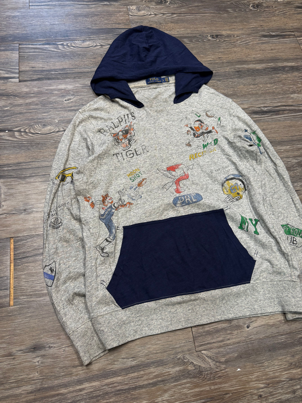 POLO RALPH LAUREN AOP AFTERHOOD SWEATSHIRT (L)