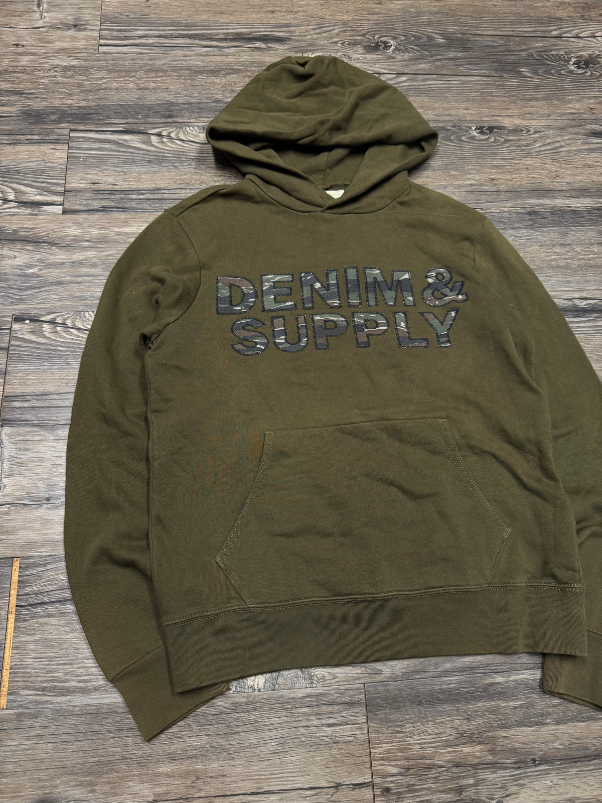 POLO RALPH LAUREN DENIM & SUPPLY CAMO LOGO HOODIE (M)