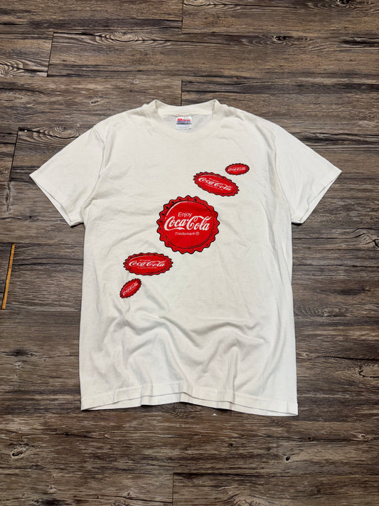 VINTAGE COCA-COLA BOTTLE CAP T-SHIRT (M)