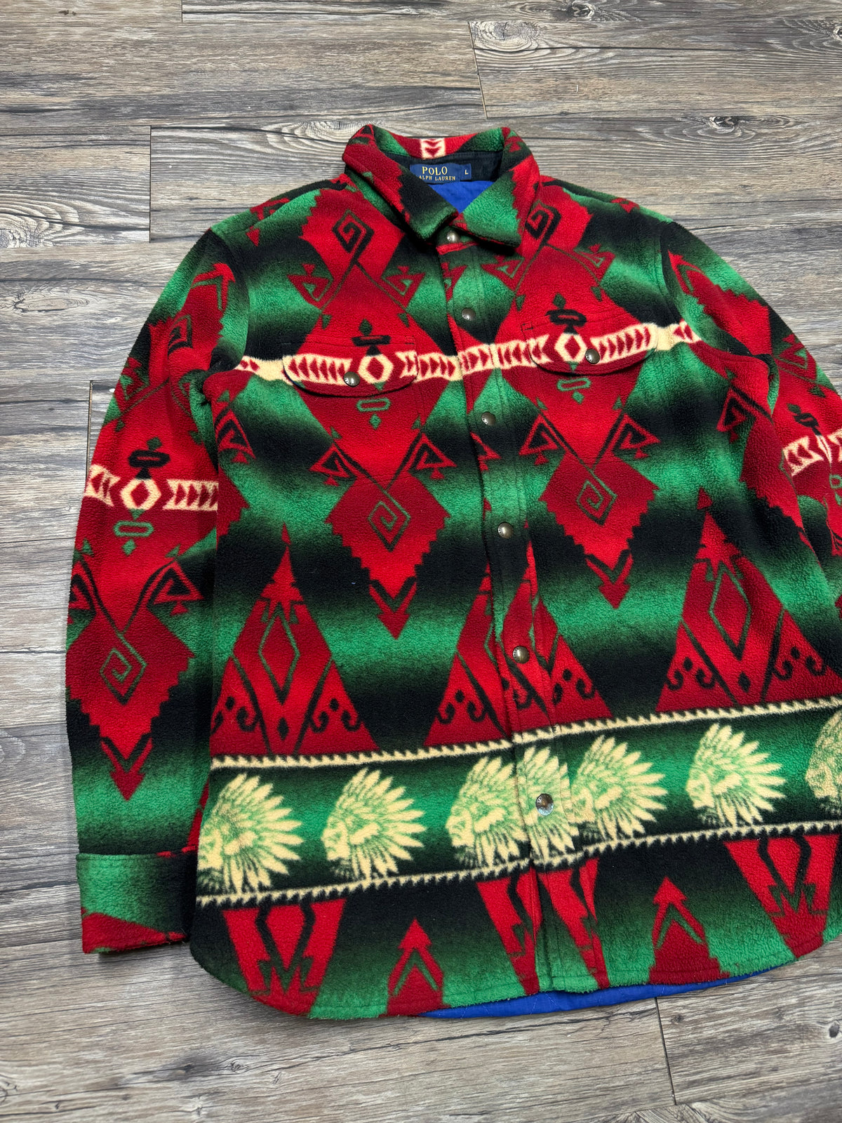 POLO RALPH LAUREN AZTEC SHERPA JACKET (L)