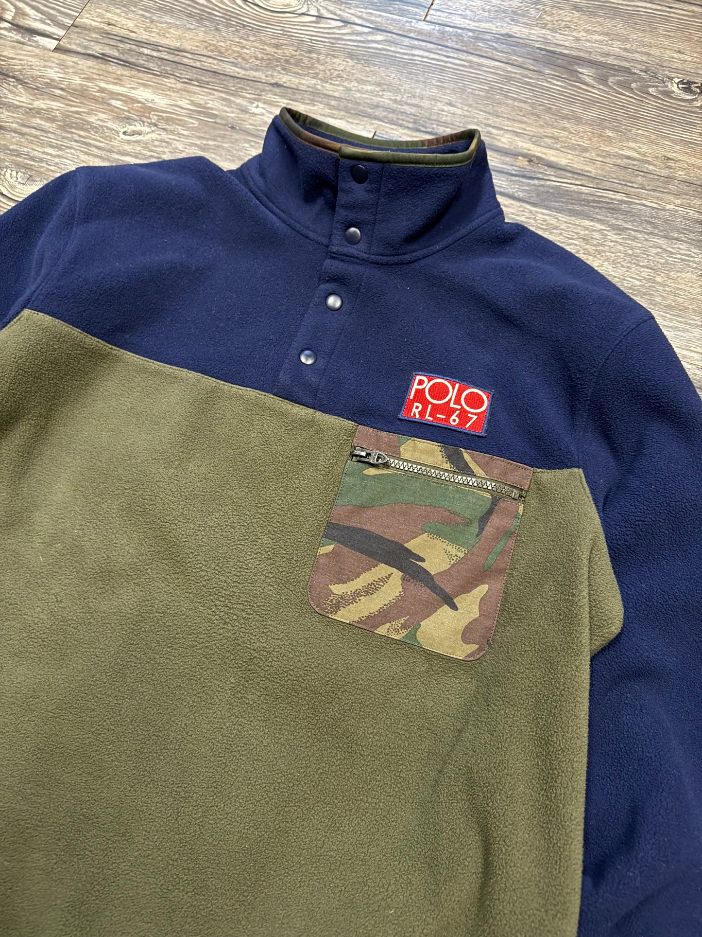 POLO RALPH LAUREN QUARTER SNAP FLEECE (L)