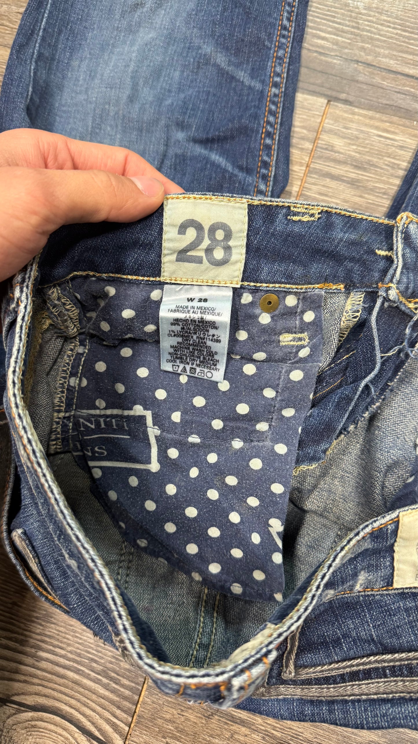 WMNS ANGIE BOOTLEG LACED JEANS (28)