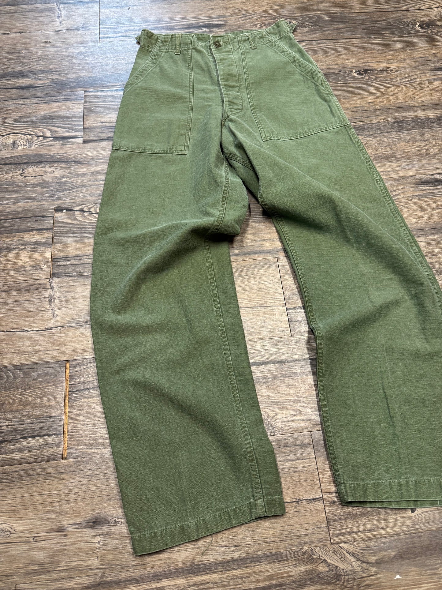VINTAGE 70’S OG 107 MILITARY ARMY PANTS (30)