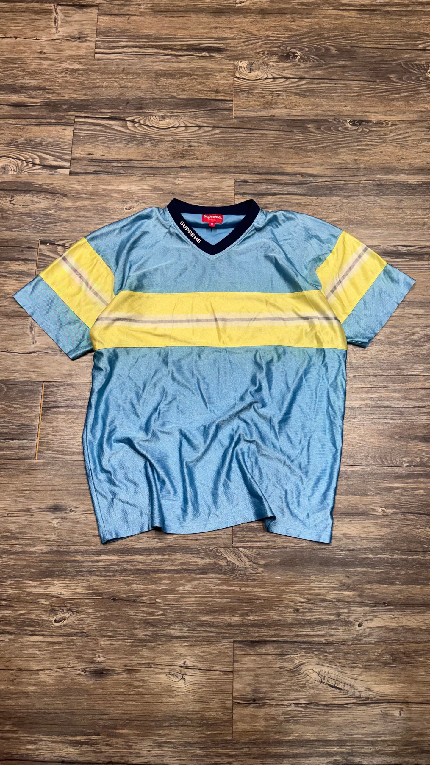 SUPREME YELLOW STRIPE JERSEY (M)