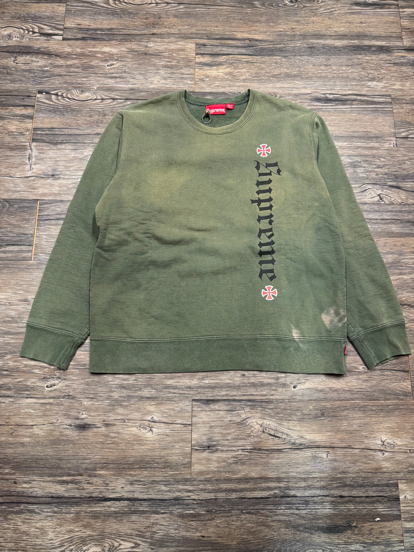 SUPREME F*CK THE REST FADED CREWNECK (RARE COLOR) (LARGE)