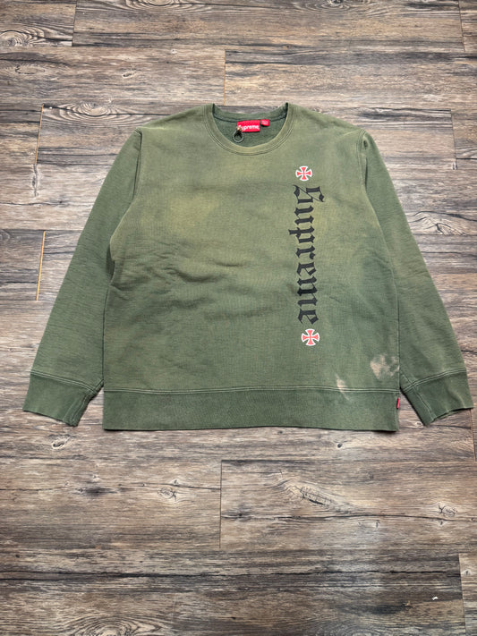SUPREME F*CK THE REST FADED CREWNECK (RARE COLOR) (LARGE)