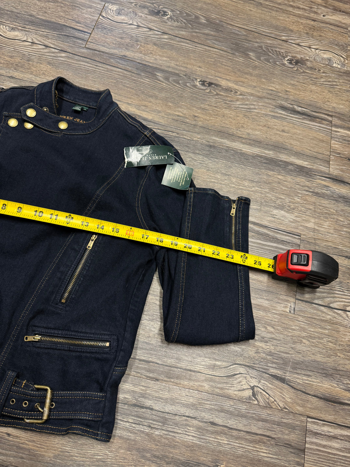 LAUREN BY RALPH LAUREN WMNS DOUBLE ZIP DENIM JACKET (M)