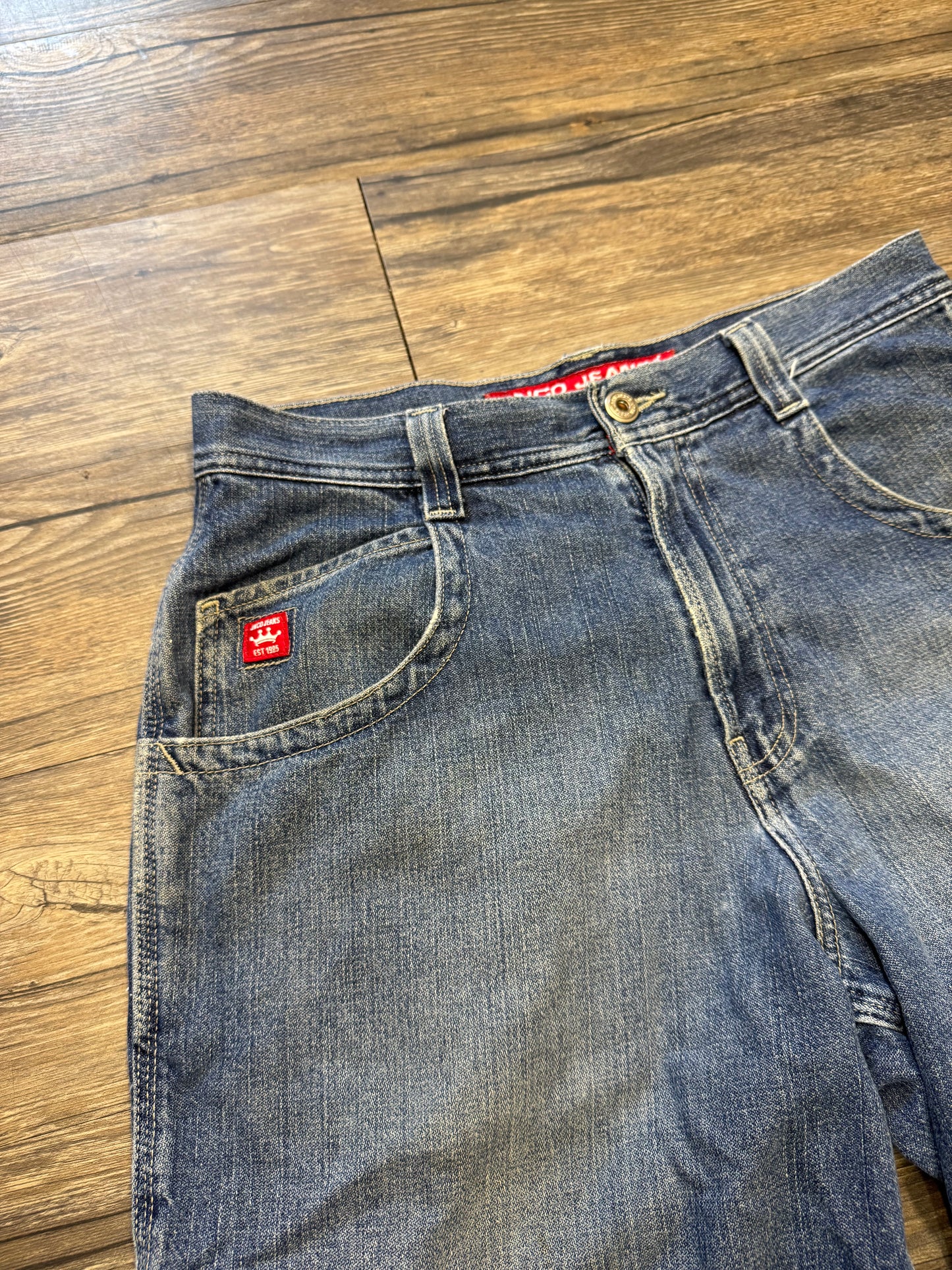 JNCO VINTAGE BLUE DENIM SHORTS (33)