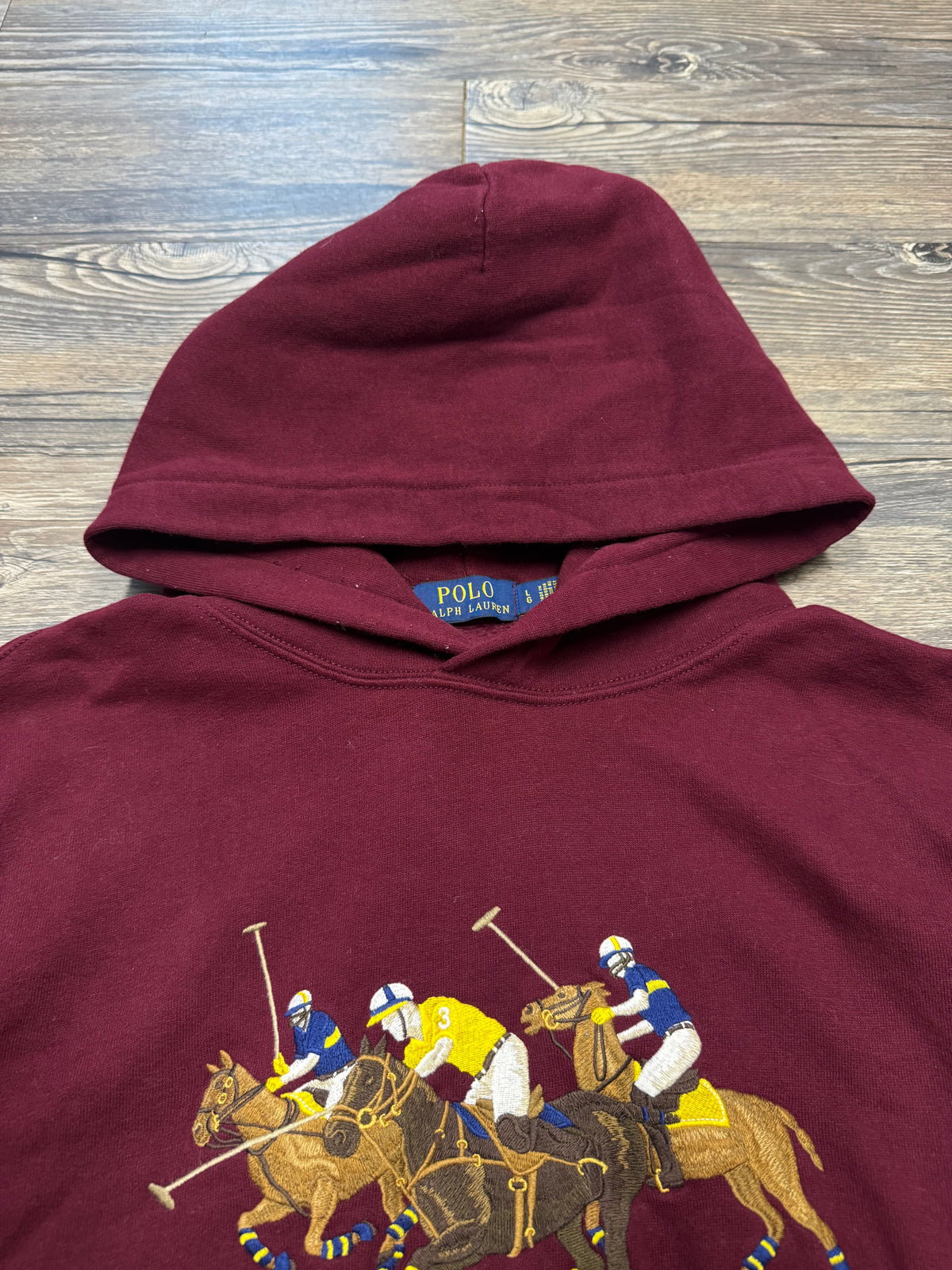 POLO RALPH LAUREN TRIPLE PONY HOODIE (L)