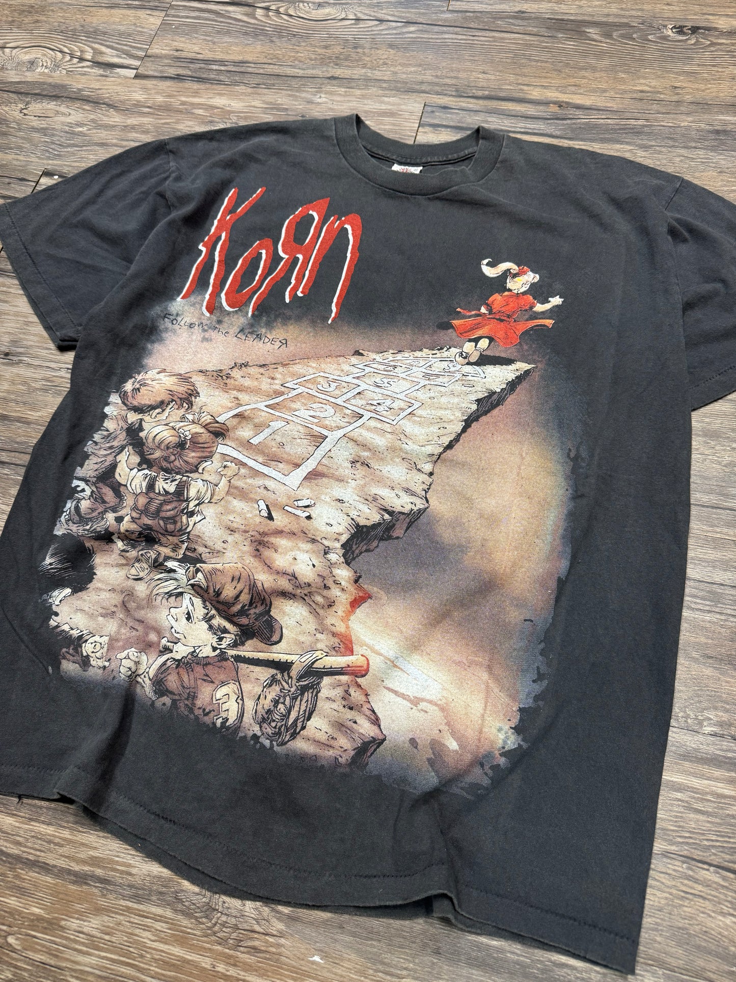KORN 90’S ‘FOLLOW THE LEADER’ BOOTLEG VTG T-SHIRT (XL)