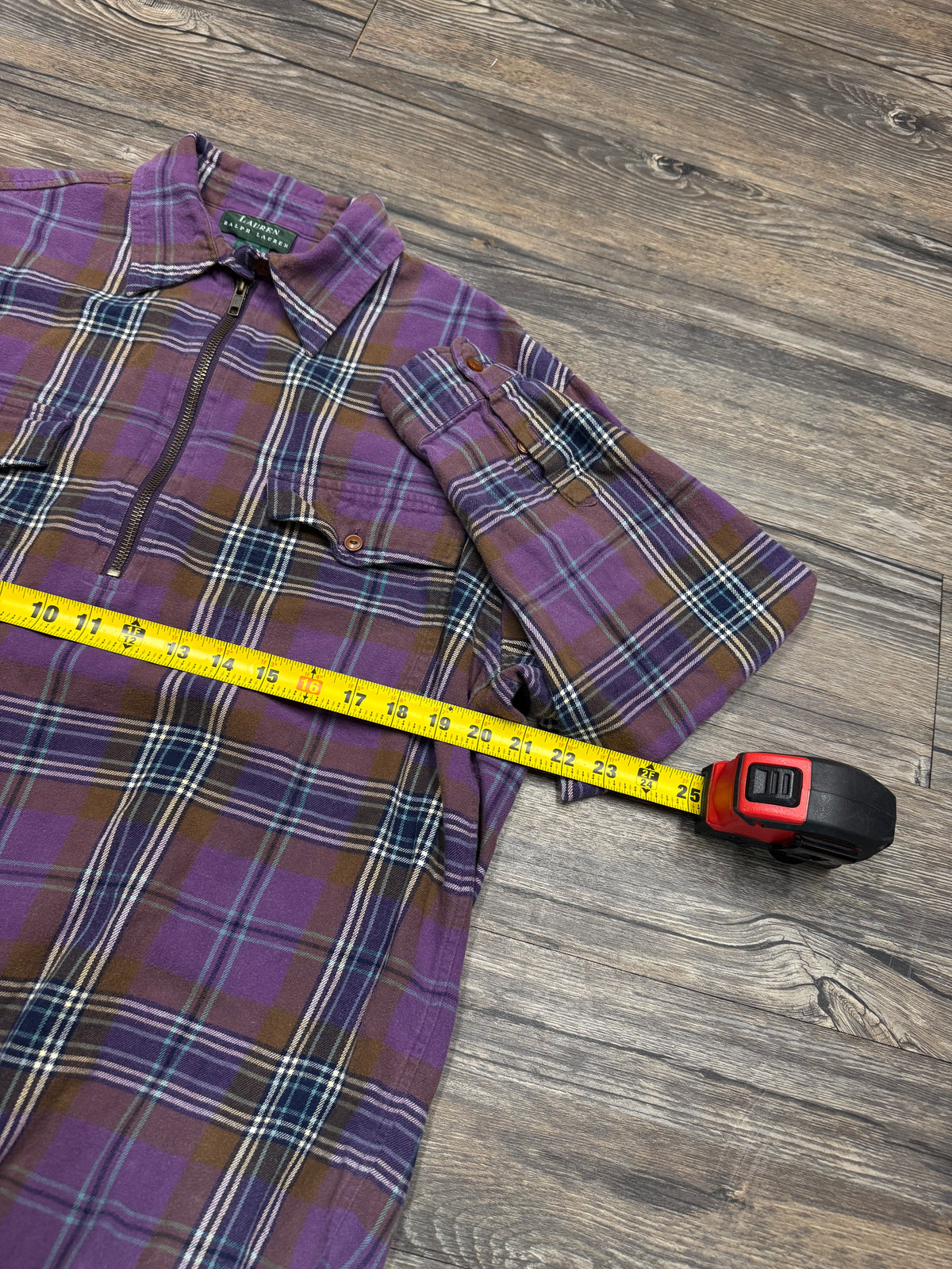 POLO LAUREN RALPH LAUREN BUTTON-UP FLANNEL (M)