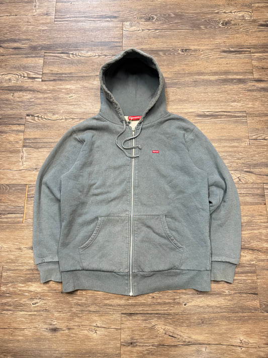 SUPREME SMALL BOX LOGO FLORAL LINED ZIP UP HOODIE (L)