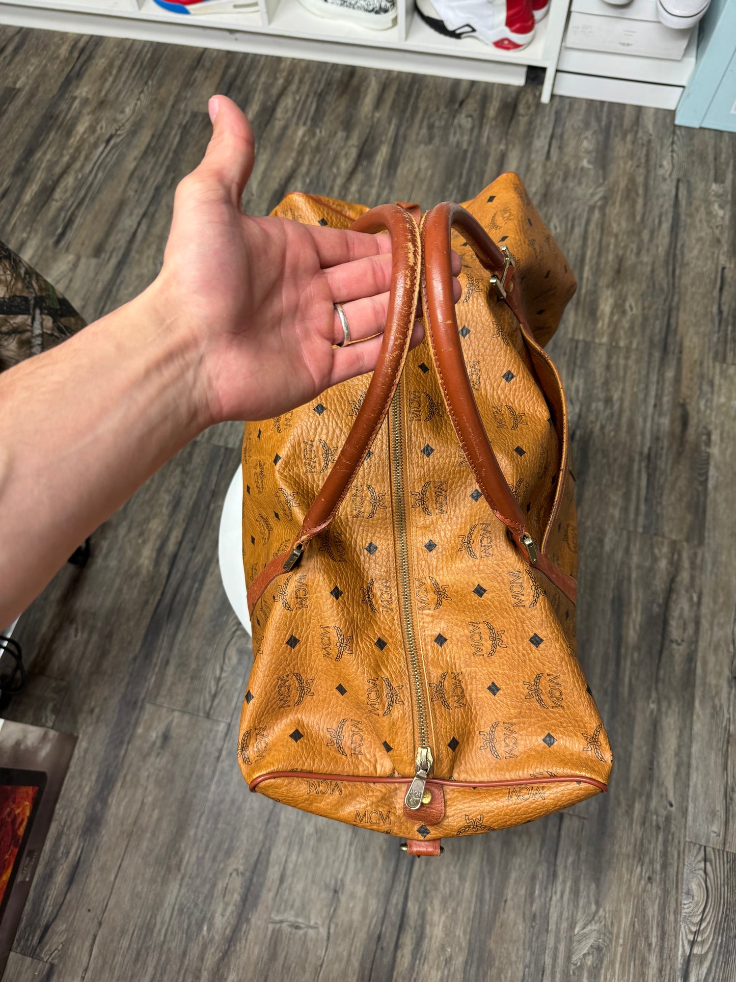 VINTAGE MCM MONOGRAM DUFFEL BAG (OS)