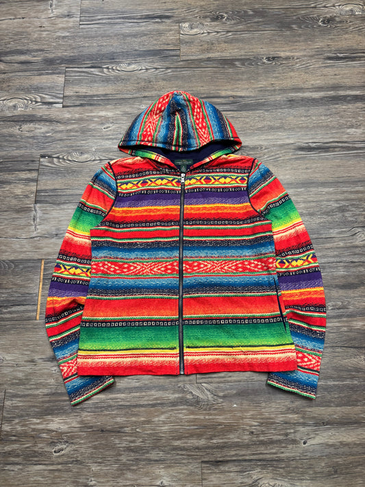POLO RALPH LAUREN JEANS AZTEC ZIP-UP HOODIE (M)