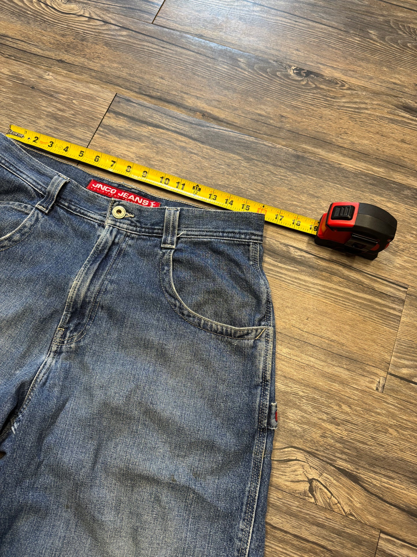 JNCO VINTAGE BLUE DENIM SHORTS (33)