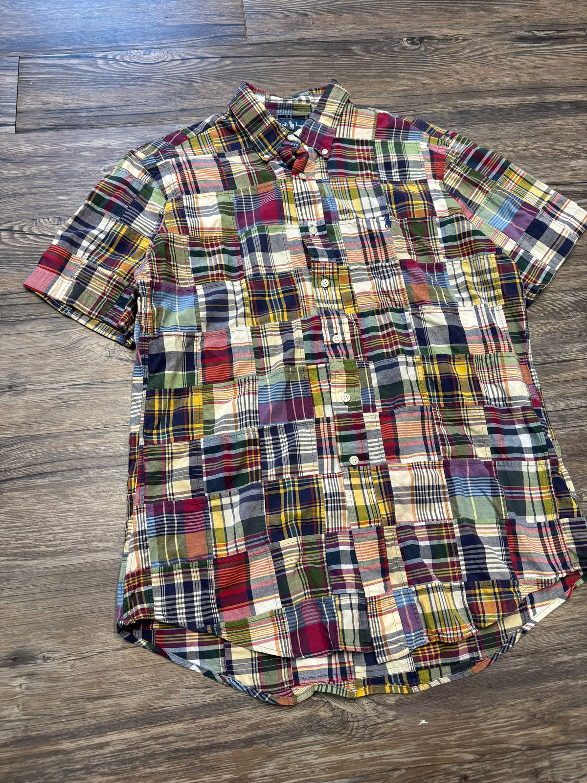 POLO RALPH LAUREN FLANNEL CAMP SHIRT (L)