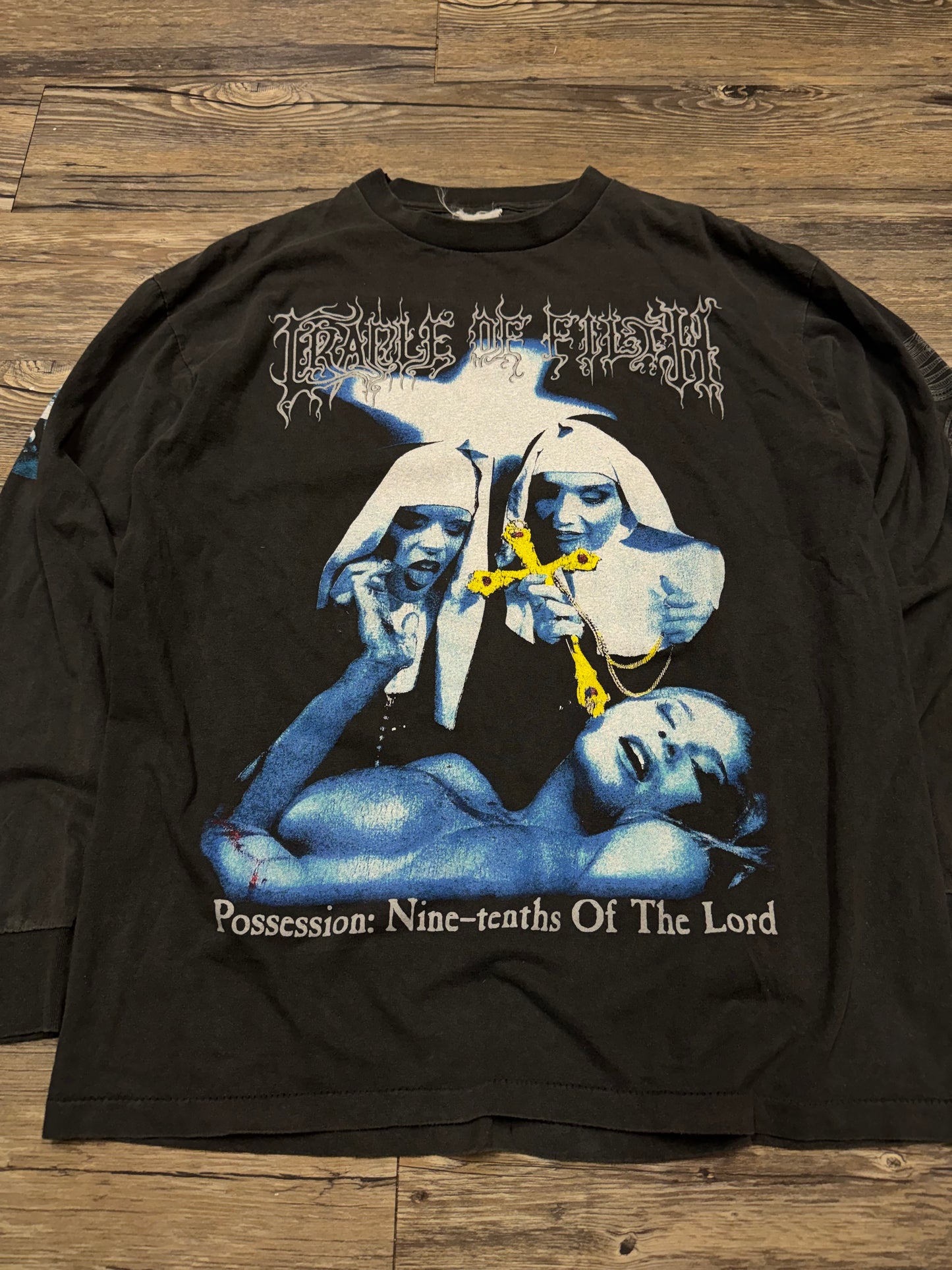 CRADLE OF ‘FILTH DECADENCE IS A VIRTUE’ FADED BOXY LONGSLEEVE (L)