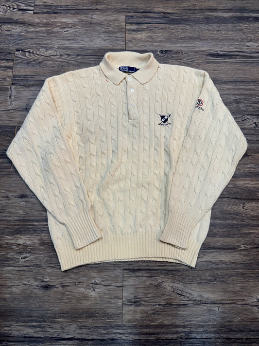 POLO RALPH LAUREN CABLE-KNIT POLO (L)