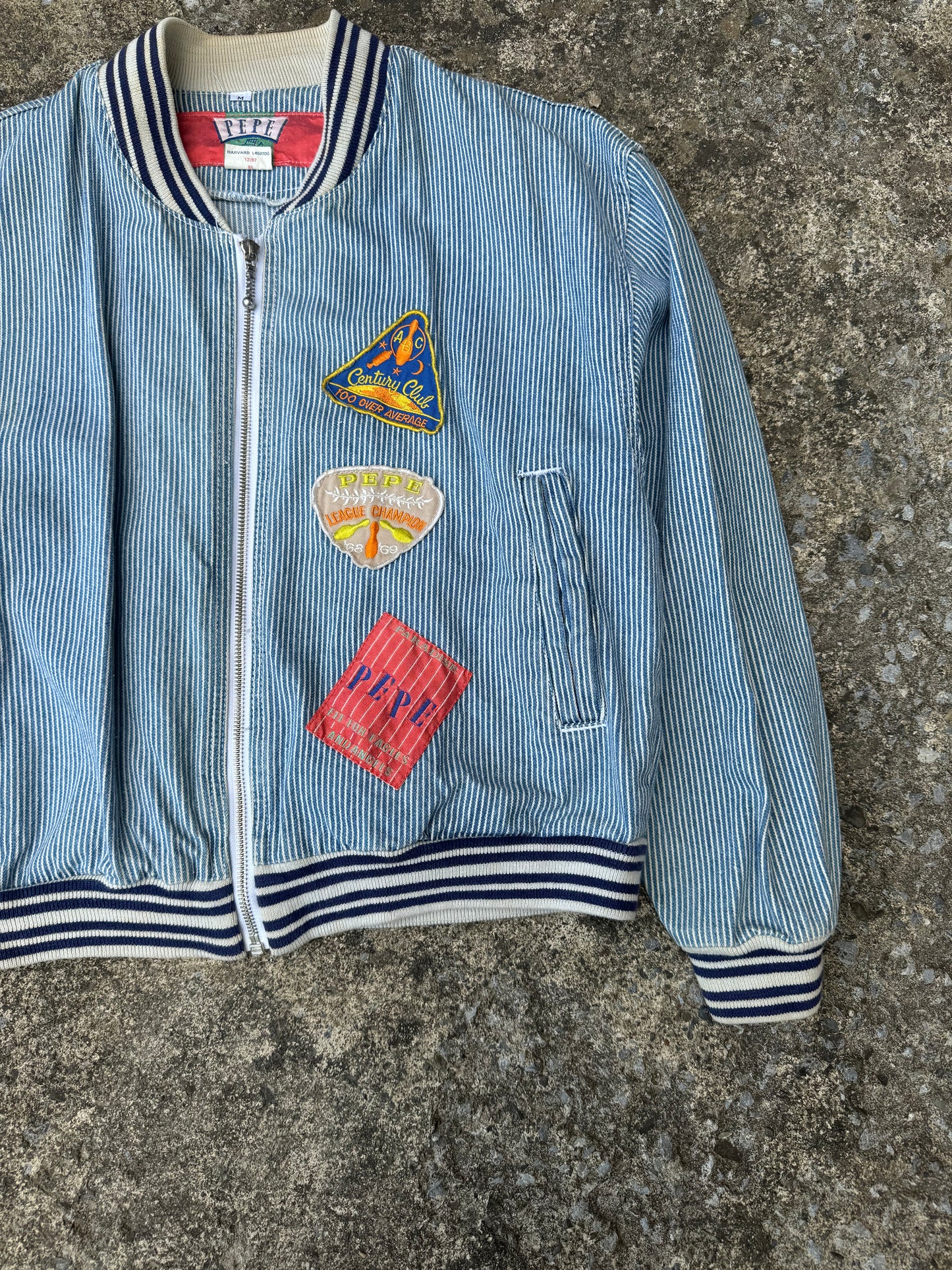 90s PEPE PATCHWORK JACKET (M) WMNS